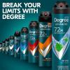 imageDegree Men Advanced Antiperspirant Deodorant Dry Spray Adventure 72Hour Sweat and Odor Protection Deodorant For Men With MotionSense Technology 38 Ounce Pack of 3Icy Mint