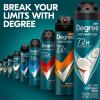 imageDegree Men Advanced Antiperspirant Deodorant Dry Spray Adventure 72Hour Sweat and Odor Protection Deodorant For Men With MotionSense Technology 38 Ounce Pack of 3Coconut Rush