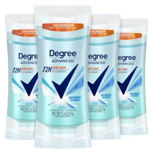 imageDegree Advanced Antiperspirant Deodorant 4 count 72Hour Sweat ampamp Odor Protection Shower Clean Antiperspirant for Women with MotionSense Technology 26 oz