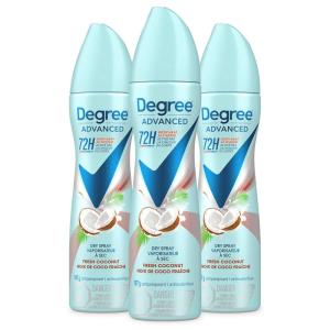 imageDegree Antiperspirant Deodorant Dry Spray Coconut ampamp Hibiscus 72Hour Sweat and Odor Protection Deodorant Spray With Body Heat Activated Technology 38 ozFruity