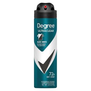 imageDegree Men Antiperspirant Deodorant Dry Spray BlackWhite 72Hour Sweat ampamp Odor Protection Antiperspirant for Men with MotionSense Technology 38 oz38 Ounce Pack of 1