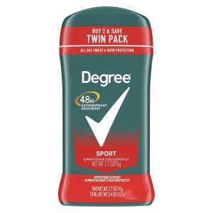 imageDegree Men Original Protection Antiperspirant Deodorant 48Hour Sweat ampamp Odor Protection Sport Antiperspirant For Men 27 oz Twin PackOriginal