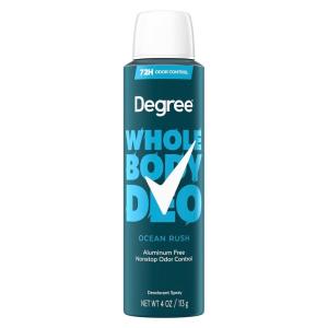 imageDegree Men Whole Body Deodorant Spray for Men Ocean Rush Scent Aluminum Free 72H Odor Protection 4 oz