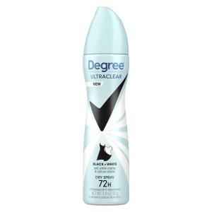 imageDegree Ultra Clear Antiperspirant Deodorant Dry Spray Anti White Marks and Yellow Stains BlackWhite Deodorant for Women 38 Ounce Pack of 3Fresh