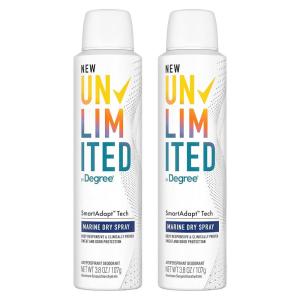 imageDegree Unlimited Antiperspirant Deodorant Dry Spray Fresh 2 Count LongLasting Sweat ampamp Odor Protection with Antiperspirant Technology SmartAdapt Tech 38 ozMarine