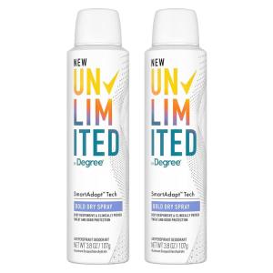 imageDegree Unlimited Antiperspirant Deodorant Dry Spray Fresh 2 Count LongLasting Sweat ampamp Odor Protection with Antiperspirant Technology SmartAdapt Tech 38 ozBold