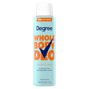 imageDegree Women Whole Body Deodorant Spray Fresh Citrus Scent Aluminum Free 72H Odor Protection 4 oz