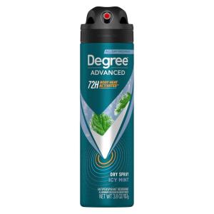 imageDegree Men Antiperspirant Deodorant Dry Spray Icy Mint 72Hour Sweat and Odor Protection Deodorant For Men With Body Heat Activated Technology 38 oz