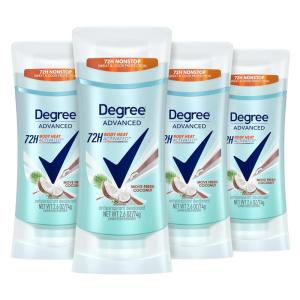 imageDegree Advanced Antiperspirant Deodorant Move Fresh Coconut 4 Count 72Hour Sweat ampamp Odor Protection Antiperspirant for Women with MotionSense Technology 26 oz