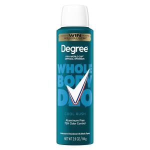 imageDegree Men Whole Body Deodorant Cool Rush Scent Aluminum Free 72H Odor Protection 29 oz